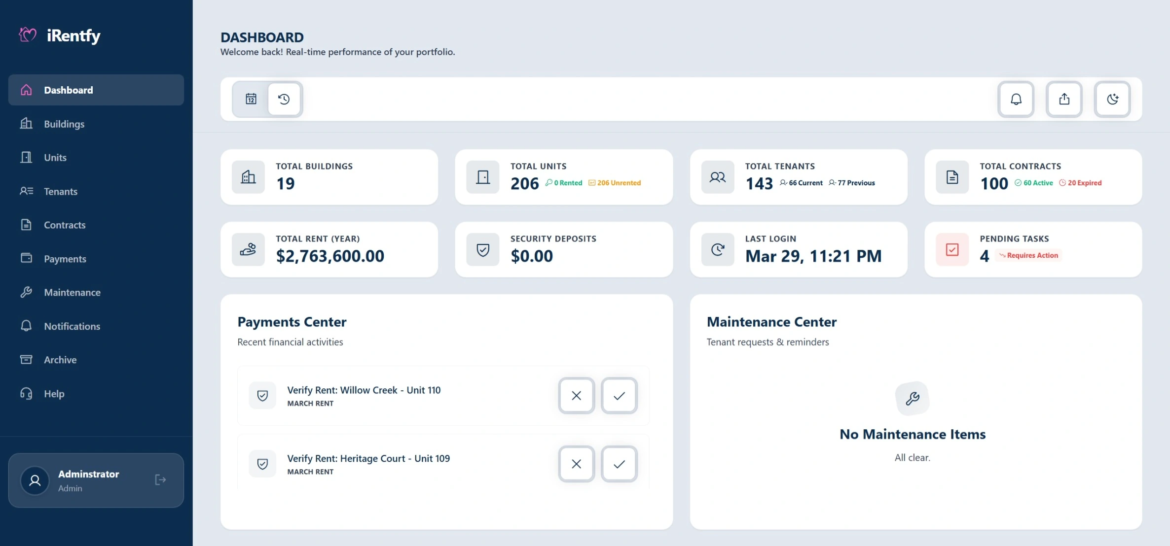 Multi-Language Tenant Portal